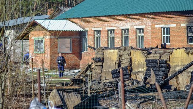 Последствия пожара в психиатрической больнице в Подмосковье