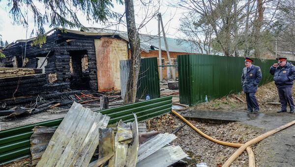 Последствия пожара в психиатрической больнице в Подмосковье