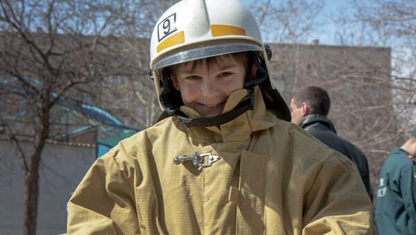 Празднование Дня пожарной охраны в Новосибирске