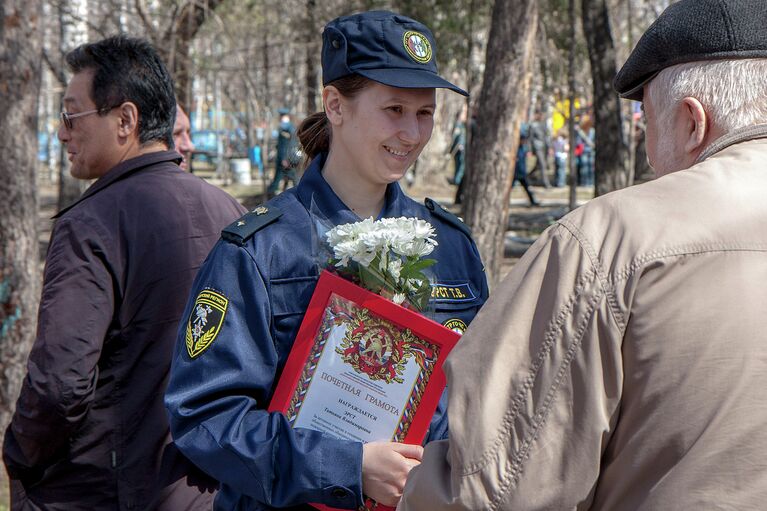 Празднование Дня пожарной охраны в Новосибирске