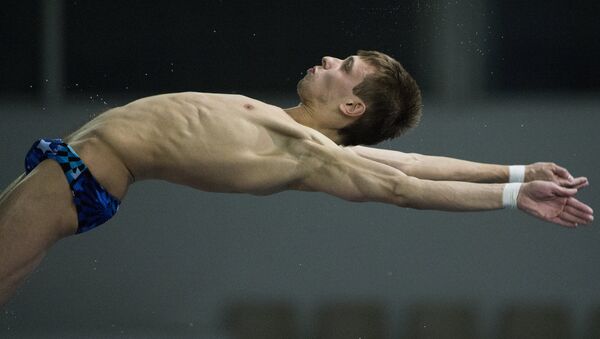 Россиянин Виктор Минибаев выполняет прыжок. Архивное фото