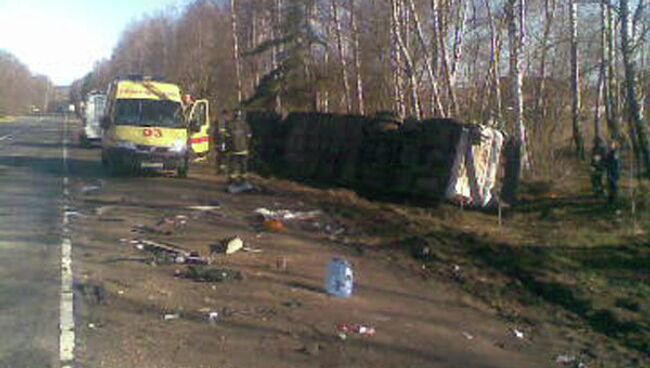 В Калужской области автобус столкнулся с фурой