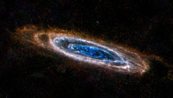 Галактика Андромеды. Снимок сделан телескопом Гершель. Архивное фото