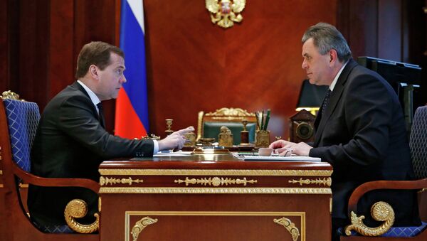 Рабочая встреча Д. Медведева с С. Ястребовым, архивное фото