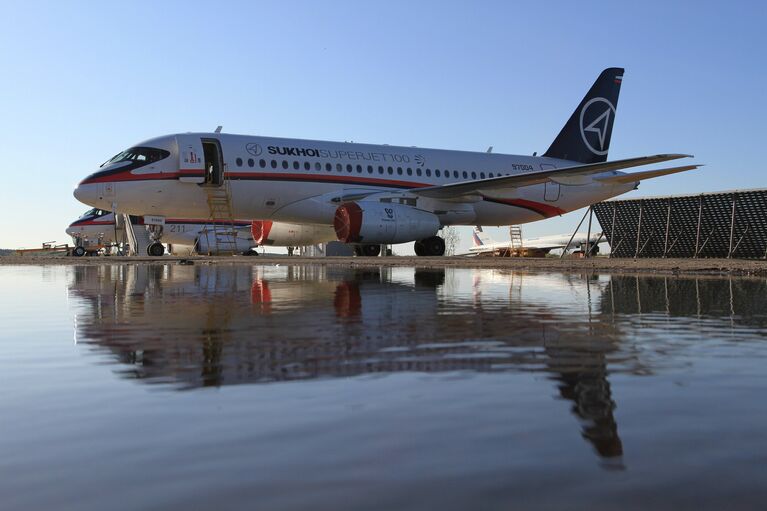 Разбившийся в Индонезии самолёт SSJ-100 перед вылетом в демонстрационный полёт по шести странам Азии (Жуковский, Московская область)