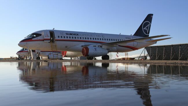 SSJ-100 перед вылетом