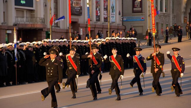 Репетиция парада во Владивостоке