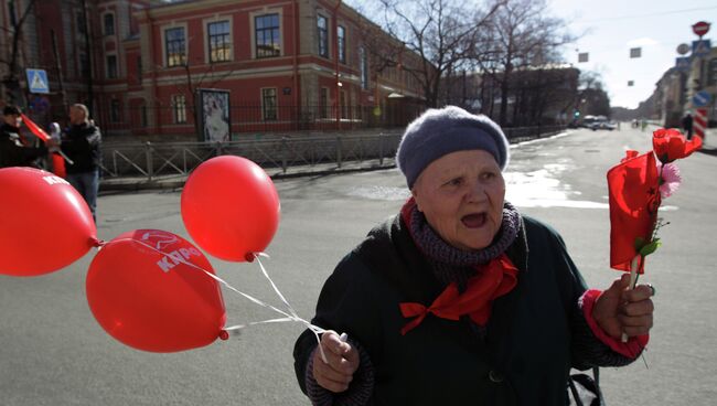 Первомайская демонстрация в Санкт-Петербурге