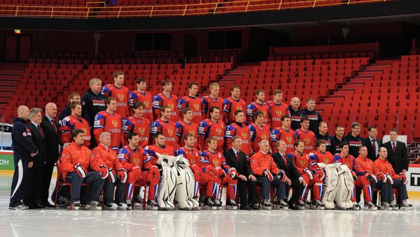 Официальное фотографирование сборной России по хоккею