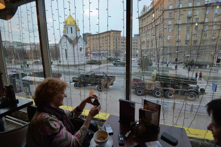 Репетиция военного парада в Новосибирске