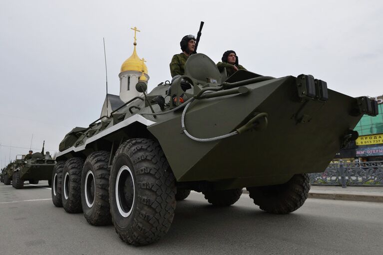 Репетиция военного парада в Новосибирске