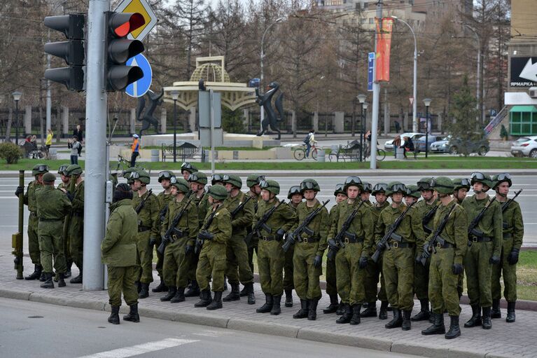 Репетиция военного парада в Новосибирске