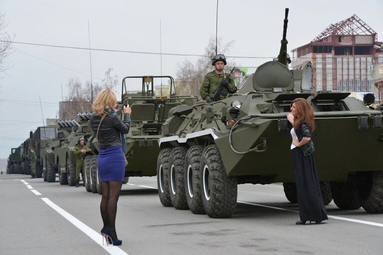 Репетиция военного парада в Новосибирске