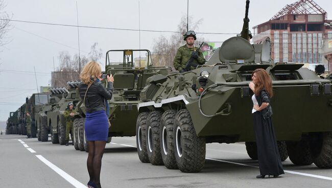 Репетиция военного парада в Новосибирске