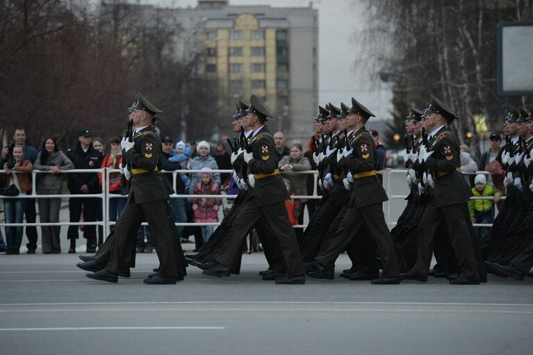 Репетиция военного парада в Новосибирске