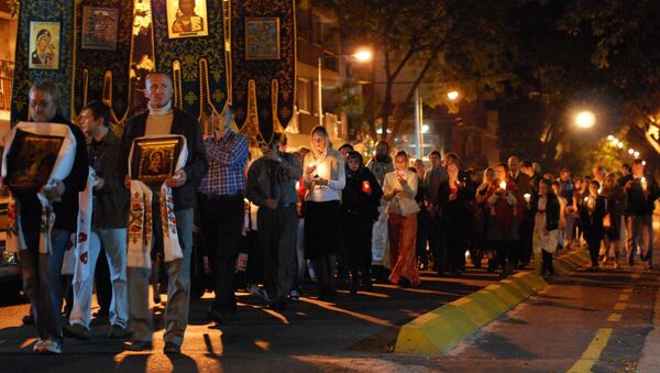 Пасхальное богослужение прошло в храме РПЦ в Аргентине