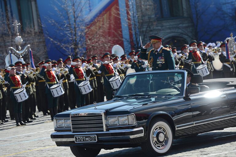 Министр обороны РФ Сергей Шойгу во время генеральной репетиции парада Победы на Красной площади