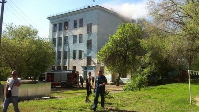 Пожар в школе в Волгограде