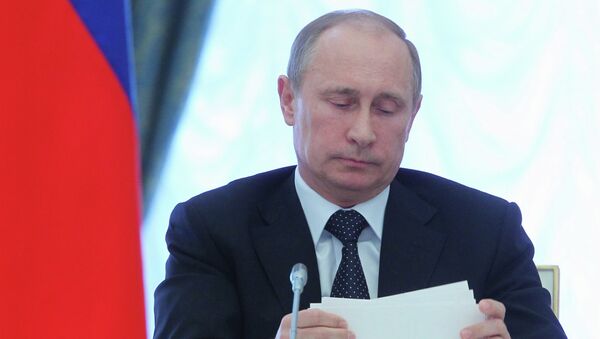 Президент РФ Владимир Путин в Кремле. Архив
