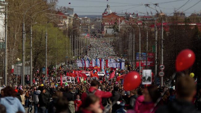 Акция Бессмертный полк-2013 в Томске