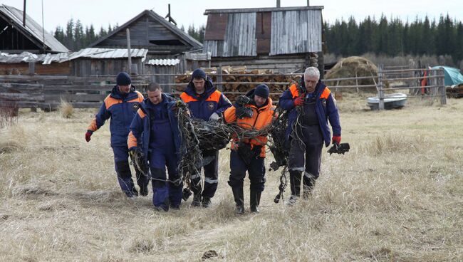 Найдены элементы кабины и шасси потерпевшего катастрофу вертолета Ми-8