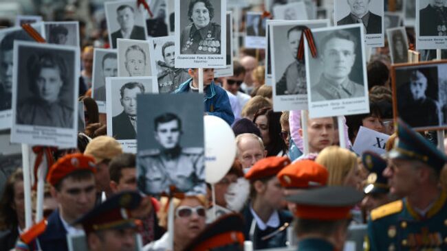 Акция Бессмертный полк в Новосибирске