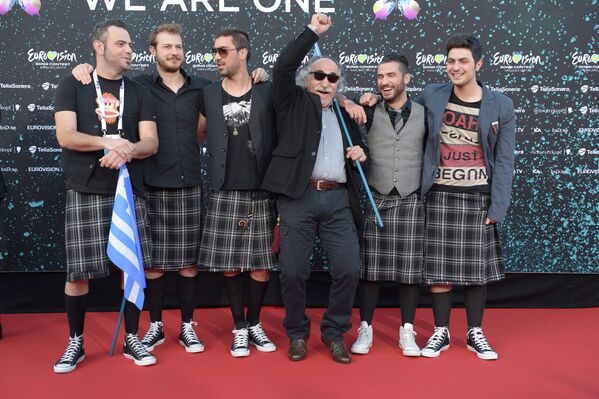 Koza Mostra и Агафонас Иаковидис на открытии международного конкурса песни Евровидение-2013