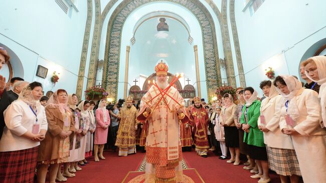 Патриарх Кирилл, совершающий визит в Китай, прибыл в Харбин