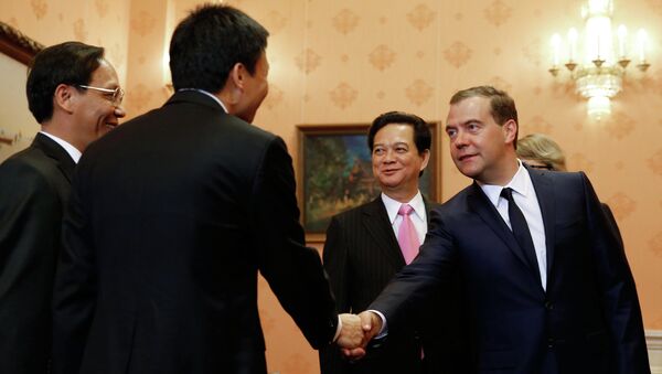 Переговоры Дмитрия Медведева и Нгуен Тан Зунга