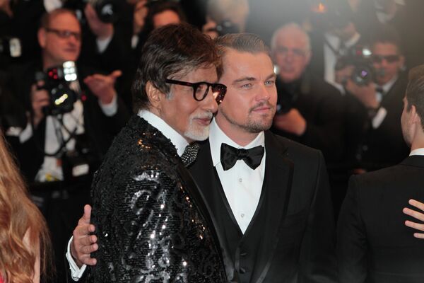 Амитабх Баччан и Леонардо Ди Каприо на открытии 66-го кинофестиваля в Каннах
