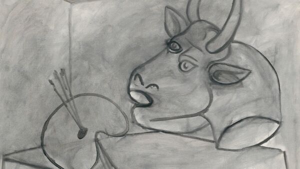 Пабло Пикассо. Палитра и голова быка