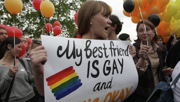 Активистка объединения Альянс гетеросексуалов за равноправие ЛГБТ
