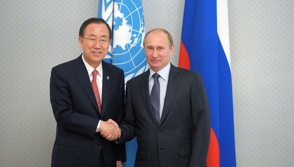 Владимир Путин и Пан Ги Мун. Архивное фото