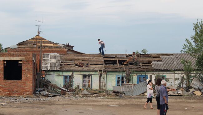 Последствия смерча в городе Ефремов Тульской области