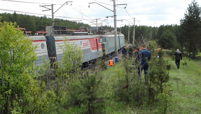 Сход вагонов грузового поезда на перегоне Златоуст – Уржумка Южно-Уральской ж/д