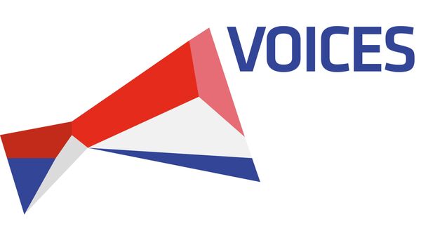 Логотип фестиваля молодого европейского кино VOICES