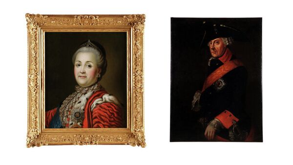 Портреты Фридриха II Великого и императрицы Екатерины II кисти неизвестного мастера