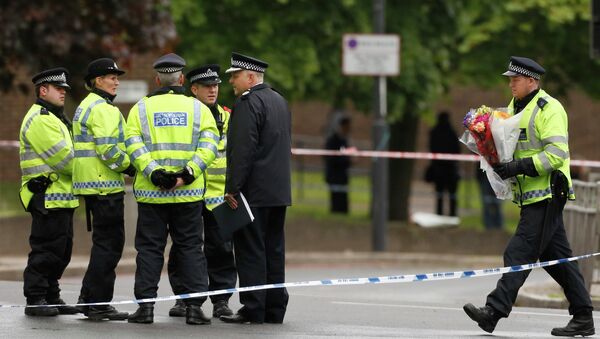 Сотрудники полиции на месте преступления в Лондоне