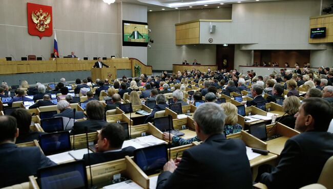 Пленарное заседание Государственной Думы. Архивное фото