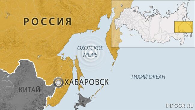 Землетрясение в Охотском море