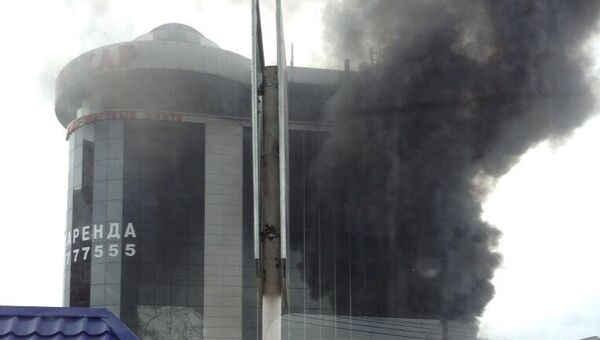 Пожар в ТЦ Оскар в Краснодаре