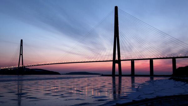 Мост на остров Русский во Владивостоке. Архивное фото