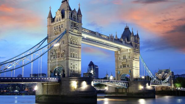 Тауэрский мост в Лондоне, архивное фото