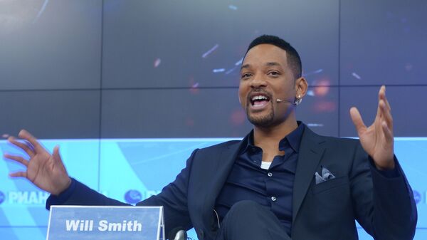 Американский актер Уилл Смит во время интервью в президентском зале агентства РИА Новости