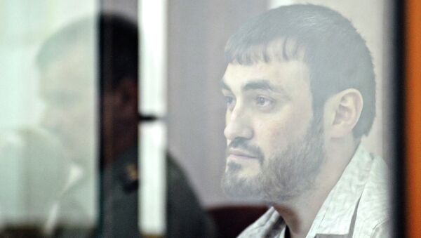 Обвиняемый Магомед Беков на заседании Свердловского областного суда