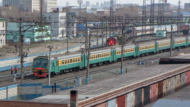 Электропоезда в Новосибирске, архивное фото