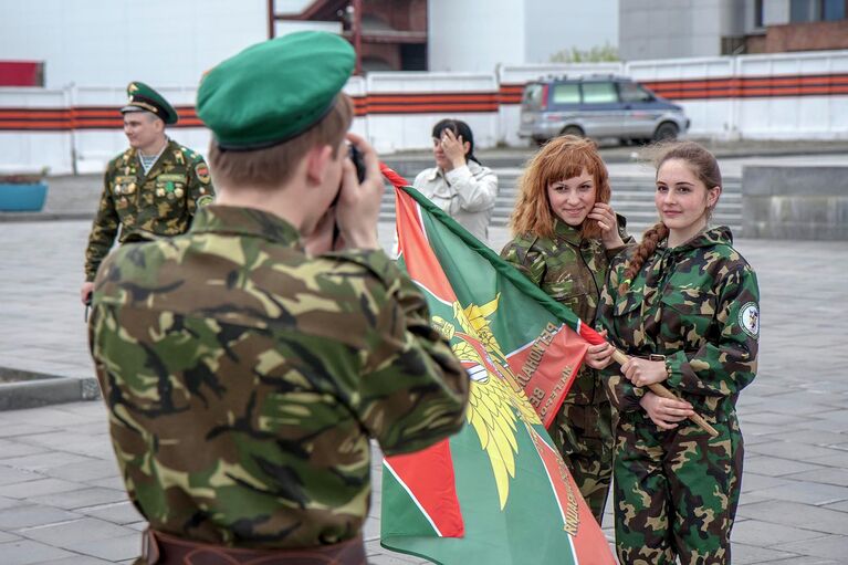 Боевой расчет новосибирских ветеранов-пограничников