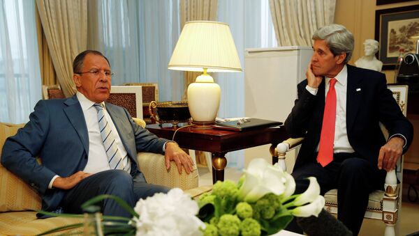 Глава МИД РФ Сергей Лавров на встрече с госсекретарем США Джоном Керри, архивное фото