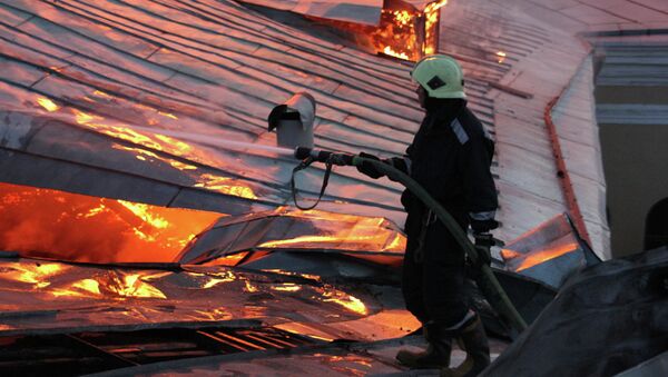 Пожар в Санкт-Петербурге. Архивное фото