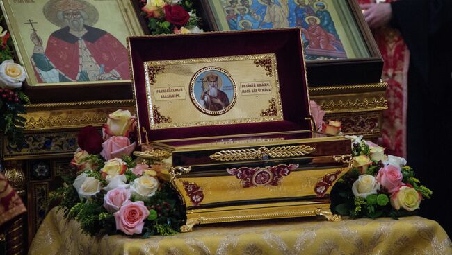 Ковчег с мощами святого князя Владимира. Архивное фото